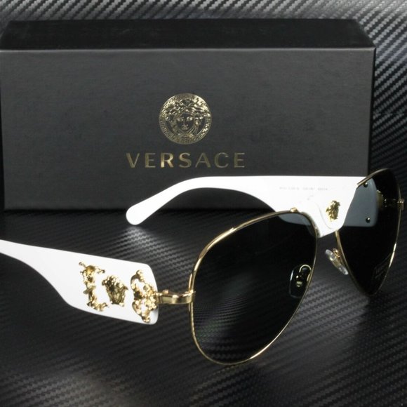 Versace Gold 62mm Men's Sunglasses - Picture 3 of 3